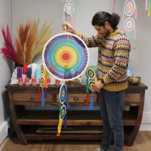 Extra Large Dreamcatcher – Vivid Rainbow | www.artisangoods.co.uk 6