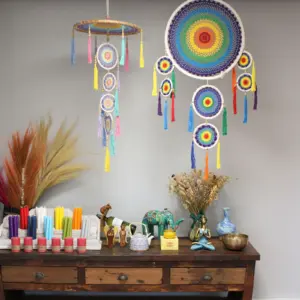 Extra Large Dreamcatcher – Vivid Rainbow | www.artisangoods.co.uk 5