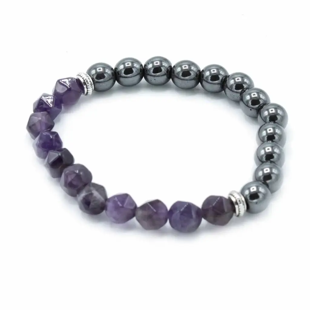 Faceted Gemstone Bracelet – Magnetic Amethyst | www.artisangoods.co.uk 2