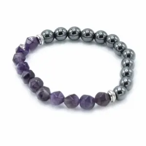 Faceted Gemstone Bracelet – Magnetic Amethyst | www.artisangoods.co.uk 2