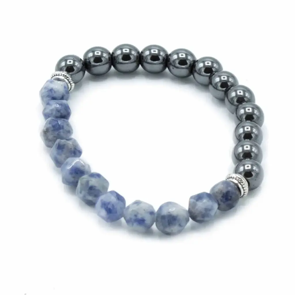 Faceted Gemstone Bracelet – Magnetic Sodalite | www.artisangoods.co.uk 2