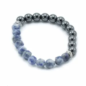 Faceted Gemstone Bracelet – Magnetic Sodalite | www.artisangoods.co.uk 2