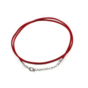 Faux Leather Pendant Cord –  2.5mm x 55cm – Red A056 | www.artisangoods.co.uk