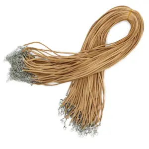 Faux Leather Pendant Cord –  2.5mm x 55cm – Tan A120 | www.artisangoods.co.uk 2