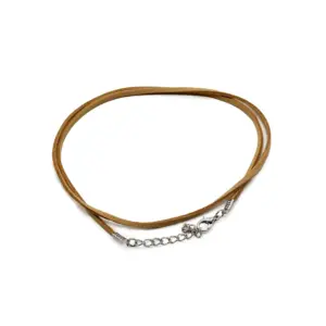 Faux Leather Pendant Cord –  2.5mm x 55cm – Tan A120 | www.artisangoods.co.uk
