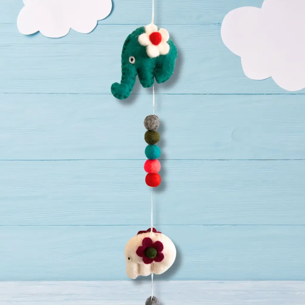 Felt Wall Hanging -Elephants (random colours) | www.artisangoods.co.uk 4 Felt Wall Hanging -Elephants (random colours) | www.artisangoods.co.uk 4