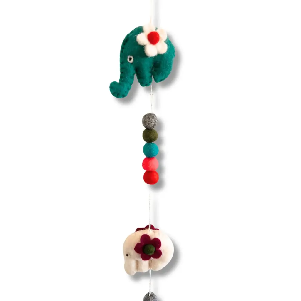 Felt Wall Hanging -Elephants (random colours) | www.artisangoods.co.uk 2 Felt Wall Hanging -Elephants (random colours) | www.artisangoods.co.uk 2