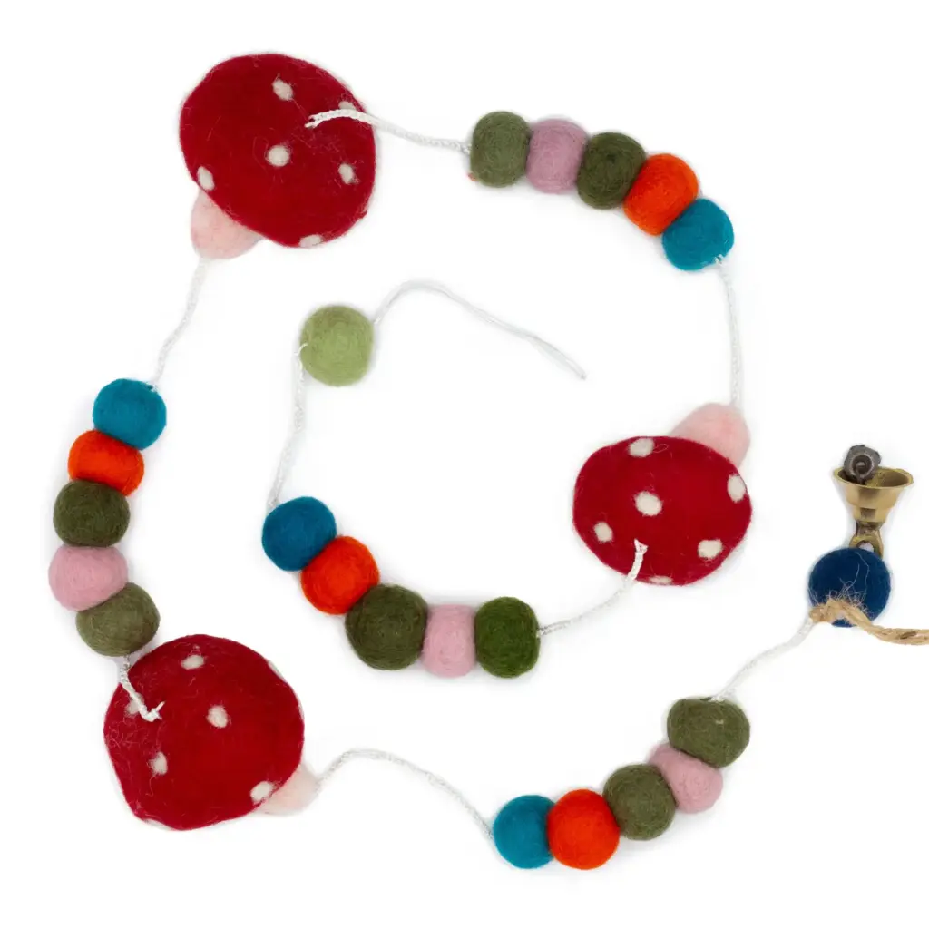 Felt Wall Hanging  – Redtop Mushrooms | www.artisangoods.co.uk