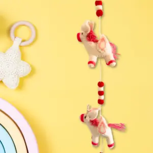 Felt Wall Hanging  – Unicorns | www.artisangoods.co.uk 5