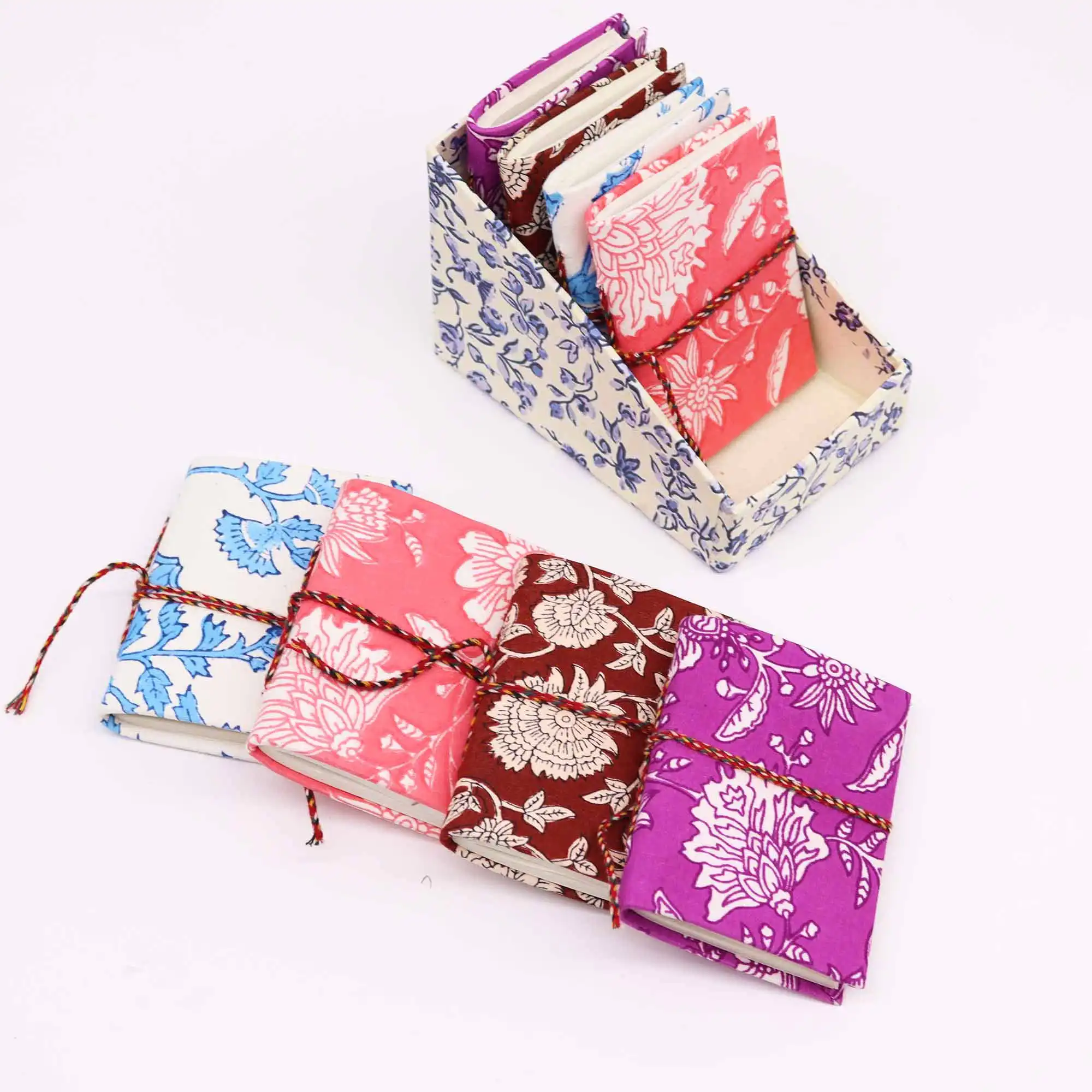 Floral Print Assorted Cotton Bound Notebooks 7x10cm | www.artisangoods.co.uk 3 Floral Print Assorted Cotton Bound Notebooks 7x10cm | www.artisangoods.co.uk 2