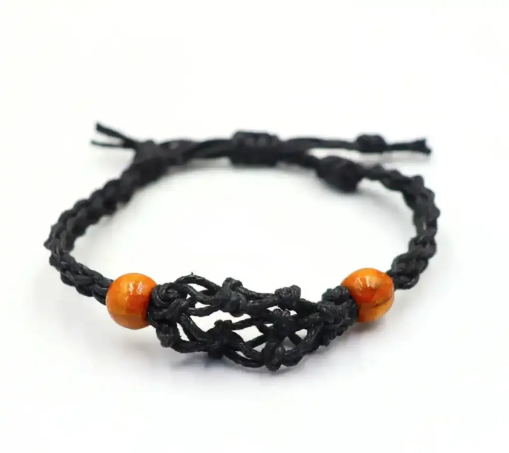 Gemstone Bracelet Cord – Black | www.artisangoods.co.uk