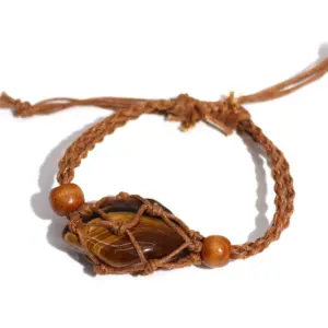 Gemstone Bracelet Cord – Brown | www.artisangoods.co.uk 2
