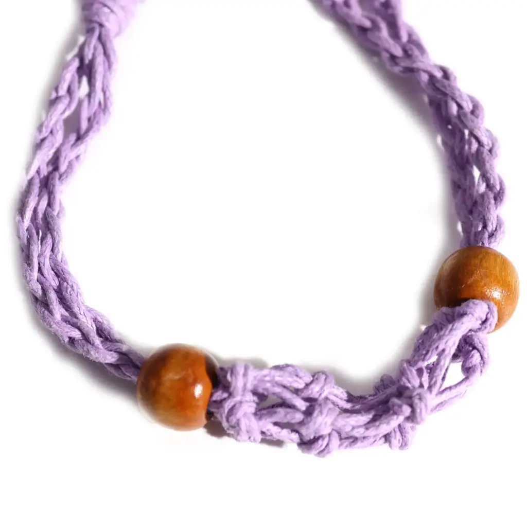 Gemstone Bracelet Cord – Purple | www.artisangoods.co.uk 3