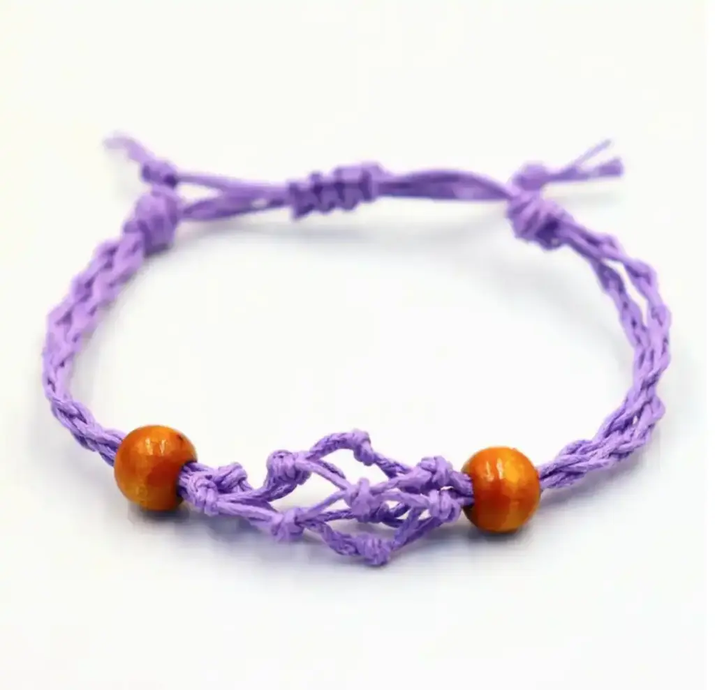 Gemstone Bracelet Cord – Purple | www.artisangoods.co.uk