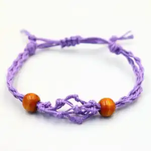 Gemstone Bracelet Cord – Purple | www.artisangoods.co.uk 1