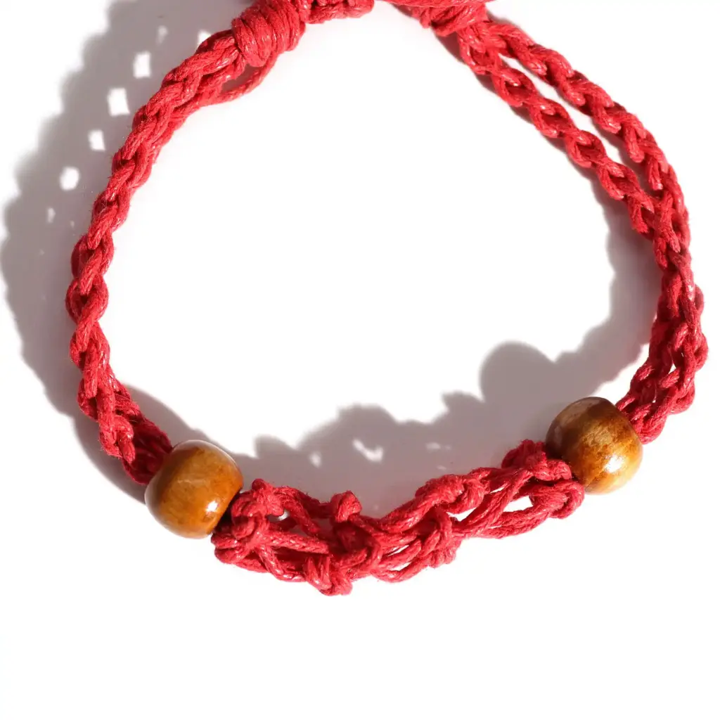 Gemstone Bracelet Cord – Red | www.artisangoods.co.uk 3