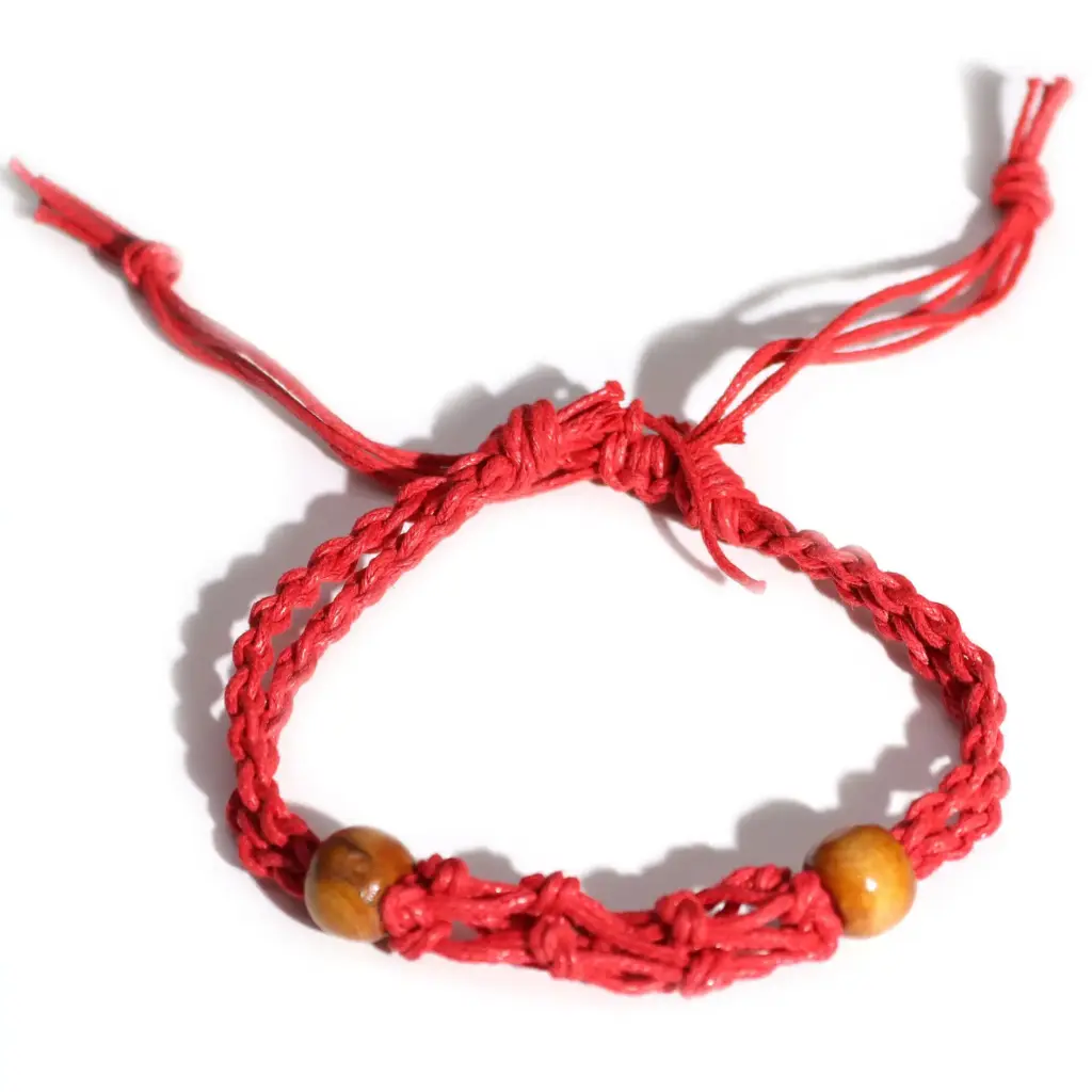 Gemstone Bracelet Cord – Red | www.artisangoods.co.uk