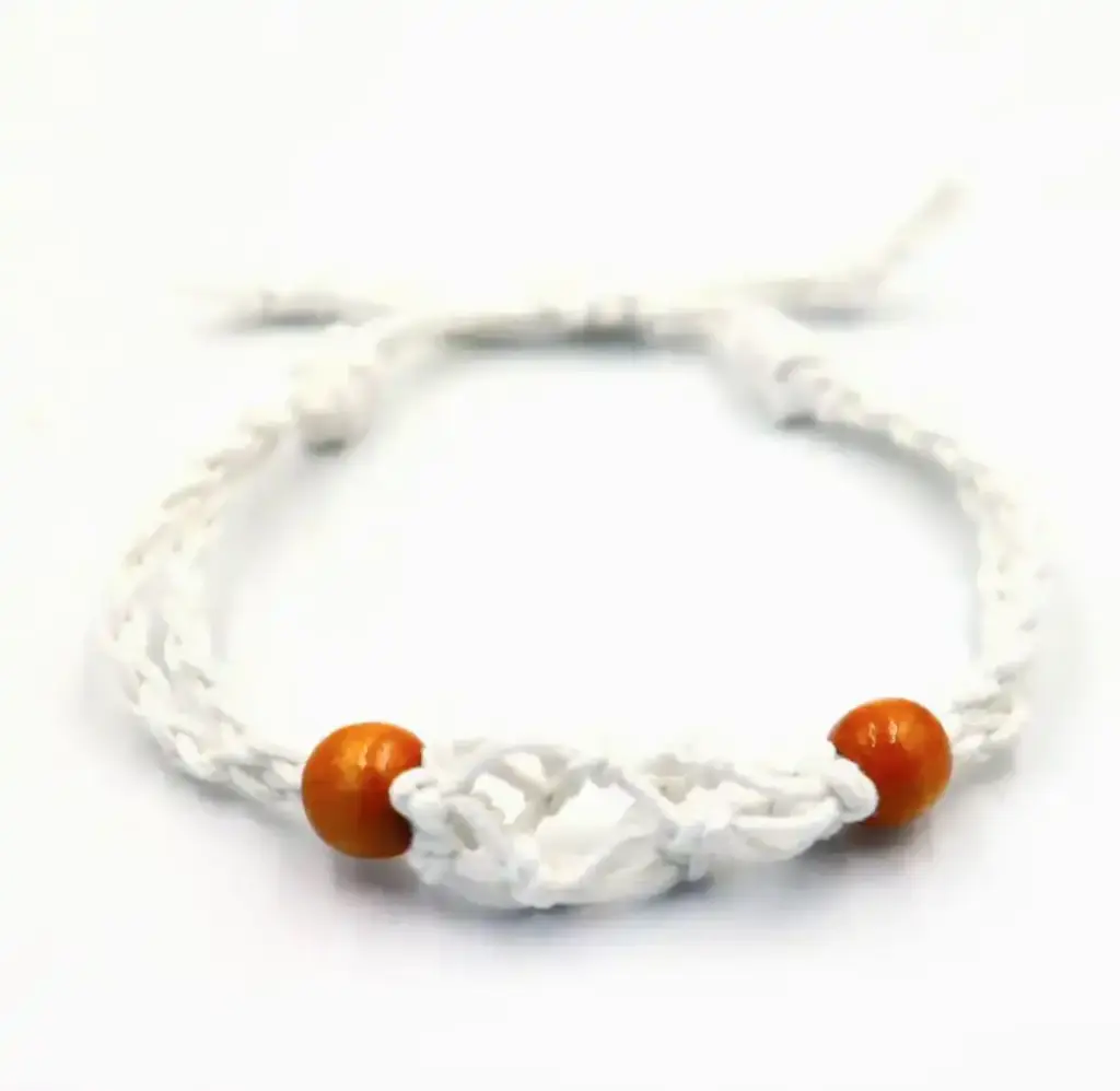 Gemstone Bracelet Cord – White | www.artisangoods.co.uk Gemstone Bracelet Cord – White | www.artisangoods.co.uk