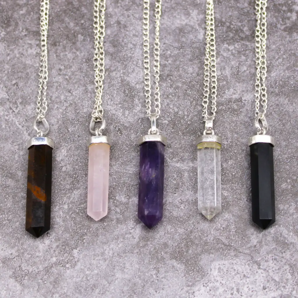 Gemstone Classic Point Pendant – Amethyst | www.artisangoods.co.uk 3