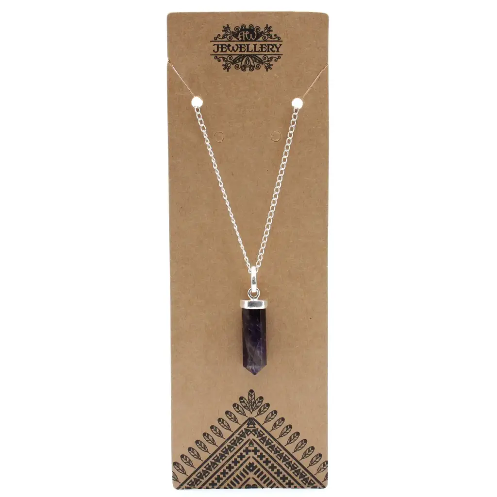 Gemstone Classic Point Pendant – Amethyst | www.artisangoods.co.uk 2