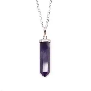 Gemstone Classic Point Pendant – Amethyst | www.artisangoods.co.uk 1
