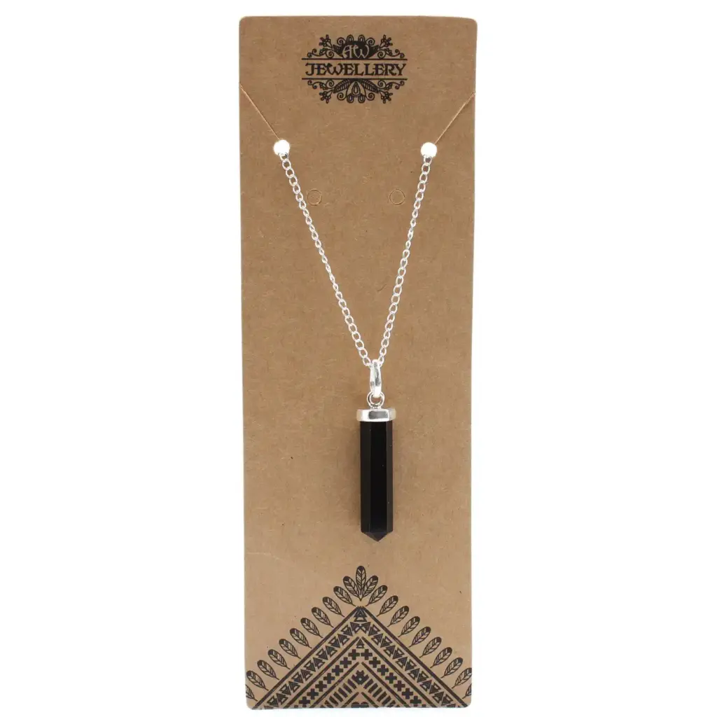 Gemstone Classic Point Pendant – Black Agate | www.artisangoods.co.uk 2 Gemstone Classic Point Pendant – Black Agate | www.artisangoods.co.uk 2