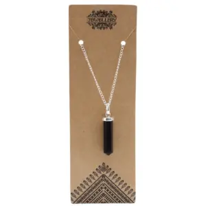 Gemstone Classic Point Pendant – Black Agate | www.artisangoods.co.uk 2