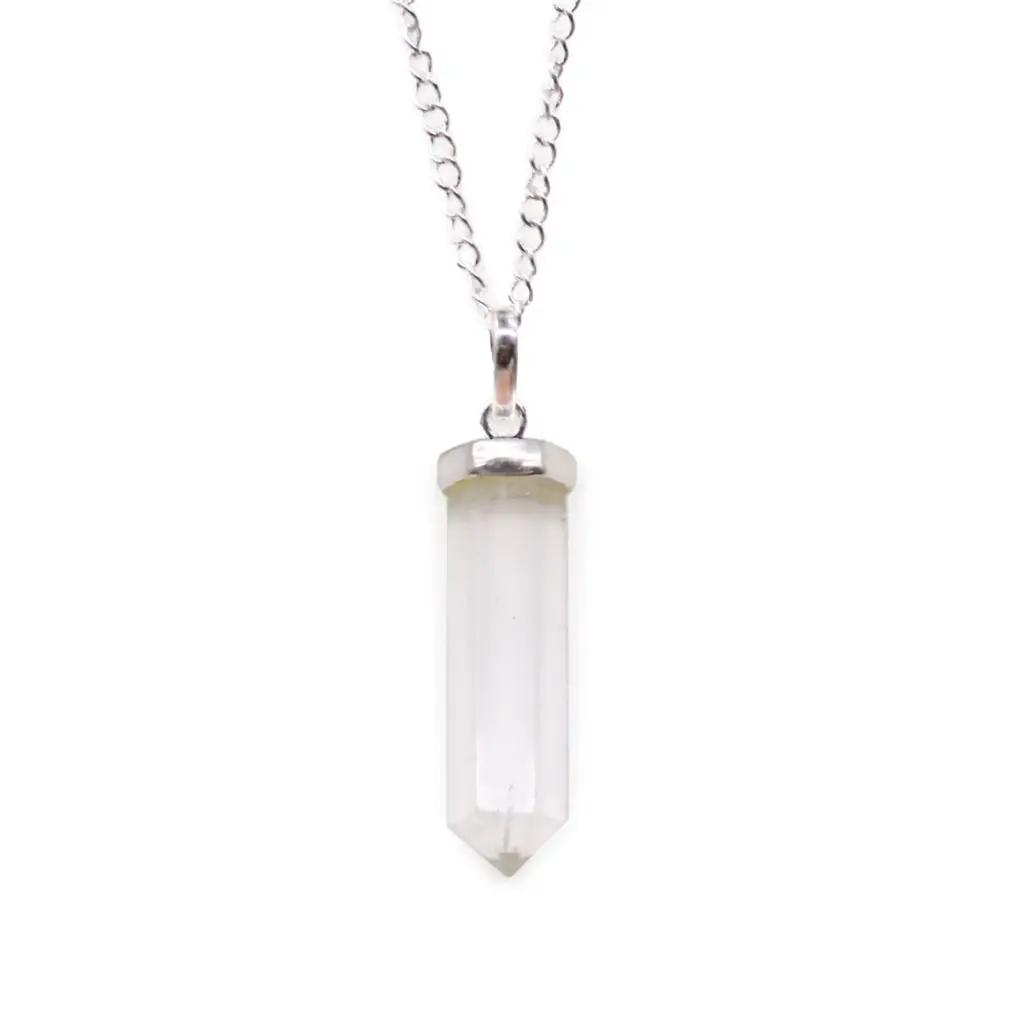 Gemstone Classic Point Pendant – Rock Quartz | www.artisangoods.co.uk