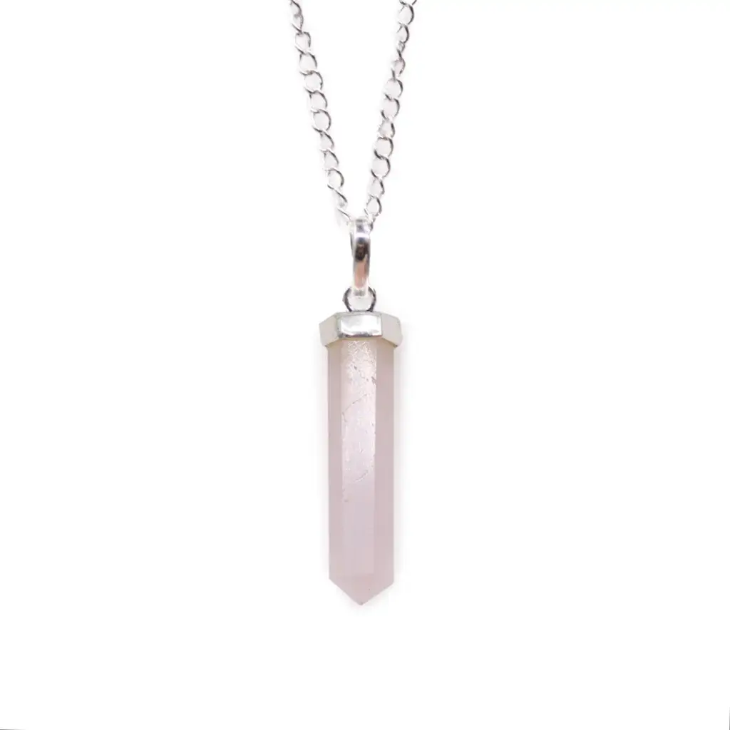 Gemstone Classic Point Pendant – Rose Quartz | www.artisangoods.co.uk