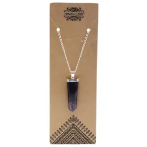 Gemstone Flat Pencil Pendant – Amethyst | www.artisangoods.co.uk 8
