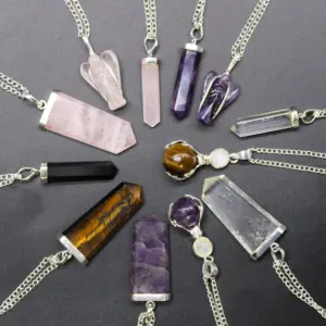 Gemstone Flat Pencil Pendant – Tiger Eye | www.artisangoods.co.uk 7