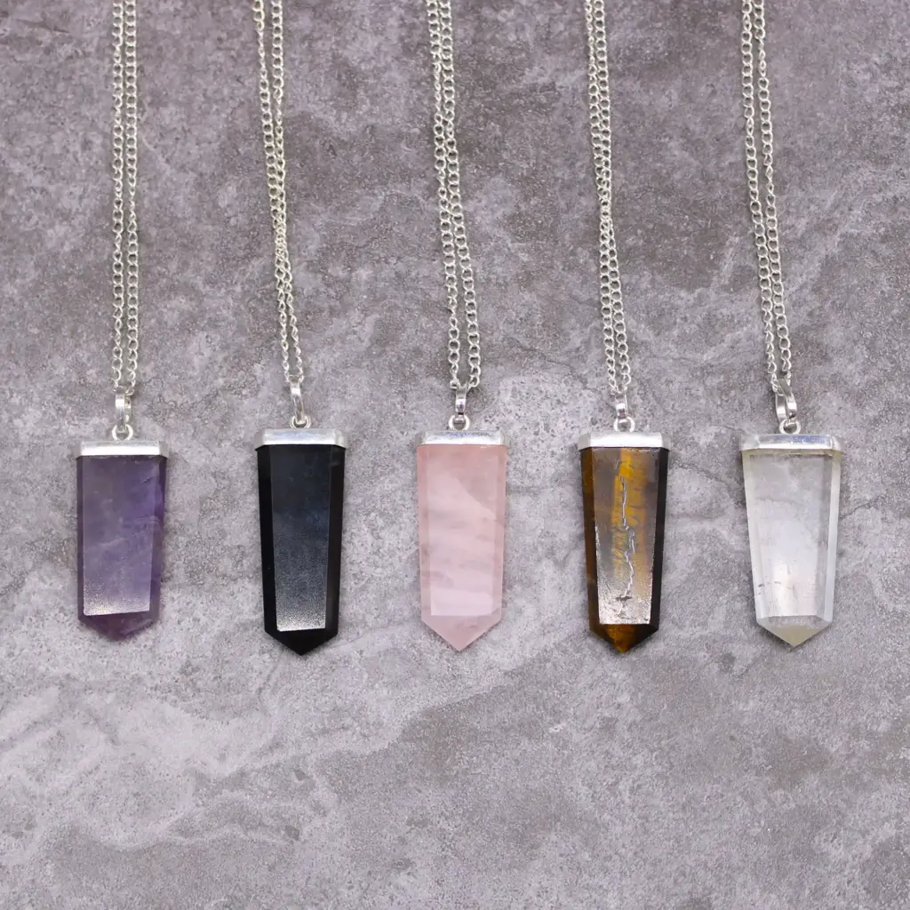 Gemstone Flat Pencil Pendant – Tiger Eye | www.artisangoods.co.uk 3 Gemstone Flat Pencil Pendant – Tiger Eye | www.artisangoods.co.uk 3