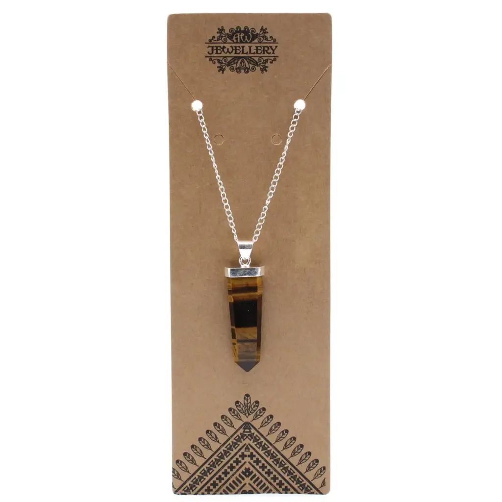 Gemstone Flat Pencil Pendant – Tiger Eye | www.artisangoods.co.uk 2 Gemstone Flat Pencil Pendant – Tiger Eye | www.artisangoods.co.uk 2