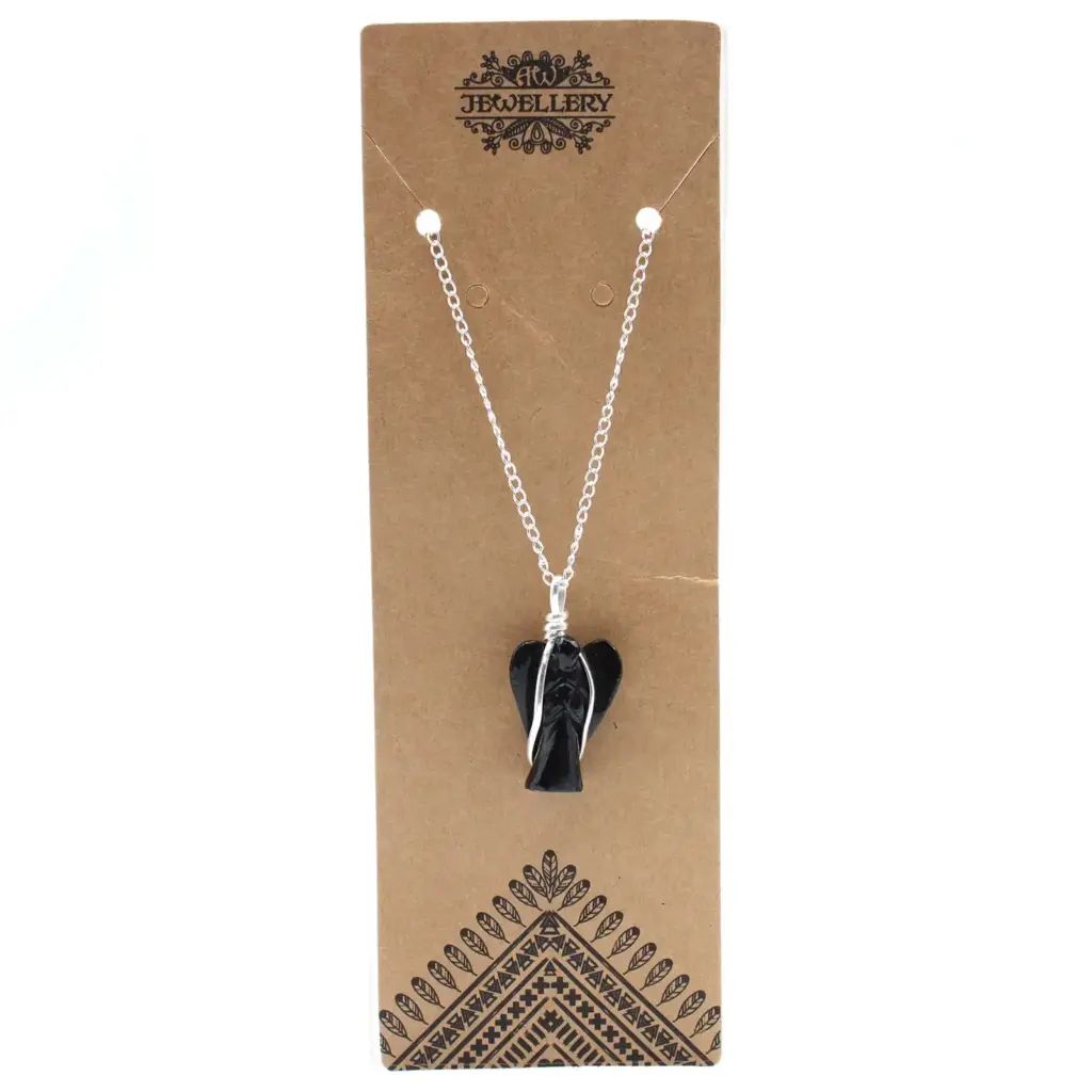 Gemstone Guardian Angel Pendant – Black Agate | www.artisangoods.co.uk 2