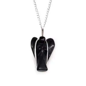 Gemstone Guardian Angel Pendant – Black Agate | www.artisangoods.co.uk 1