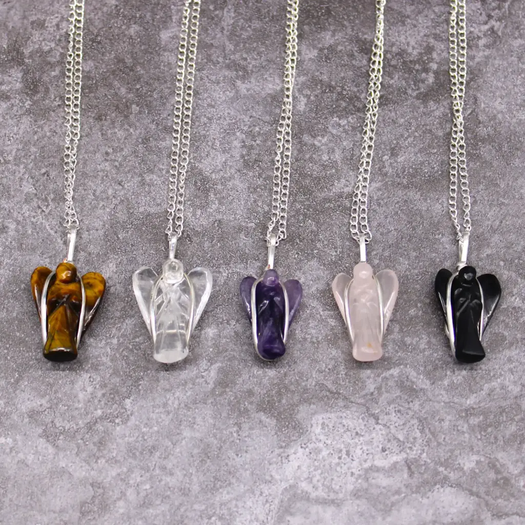 Gemstone Guardian Angel Pendant – Rock Quartz | www.artisangoods.co.uk 4
