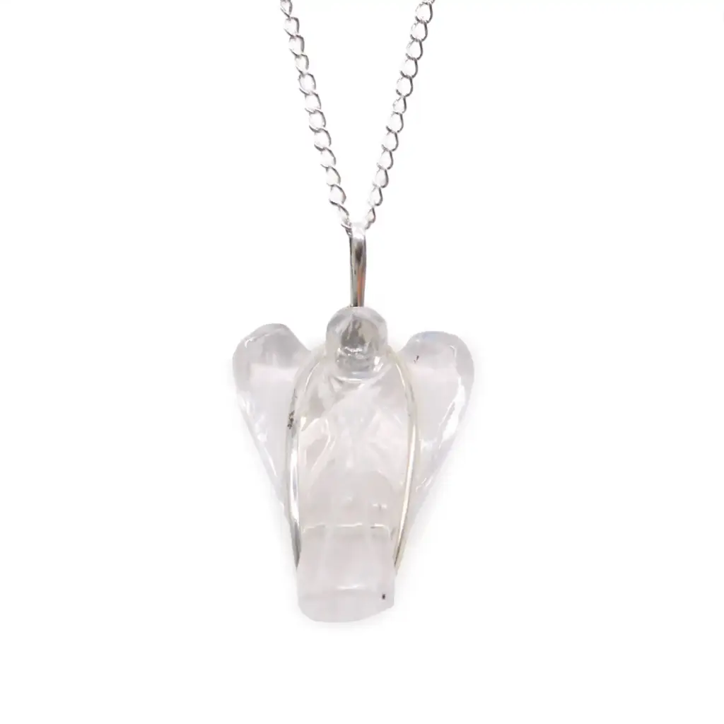 Gemstone Guardian Angel Pendant – Rock Quartz | www.artisangoods.co.uk 2
