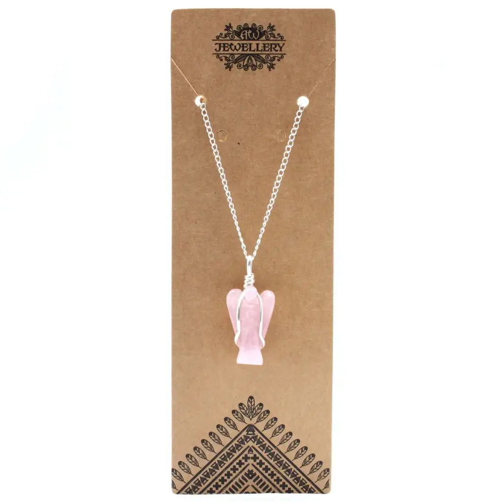 Gemstone Guardian Angel Pendant – Rose Quartz | www.artisangoods.co.uk 2