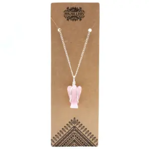 Gemstone Guardian Angel Pendant – Rose Quartz | www.artisangoods.co.uk 2