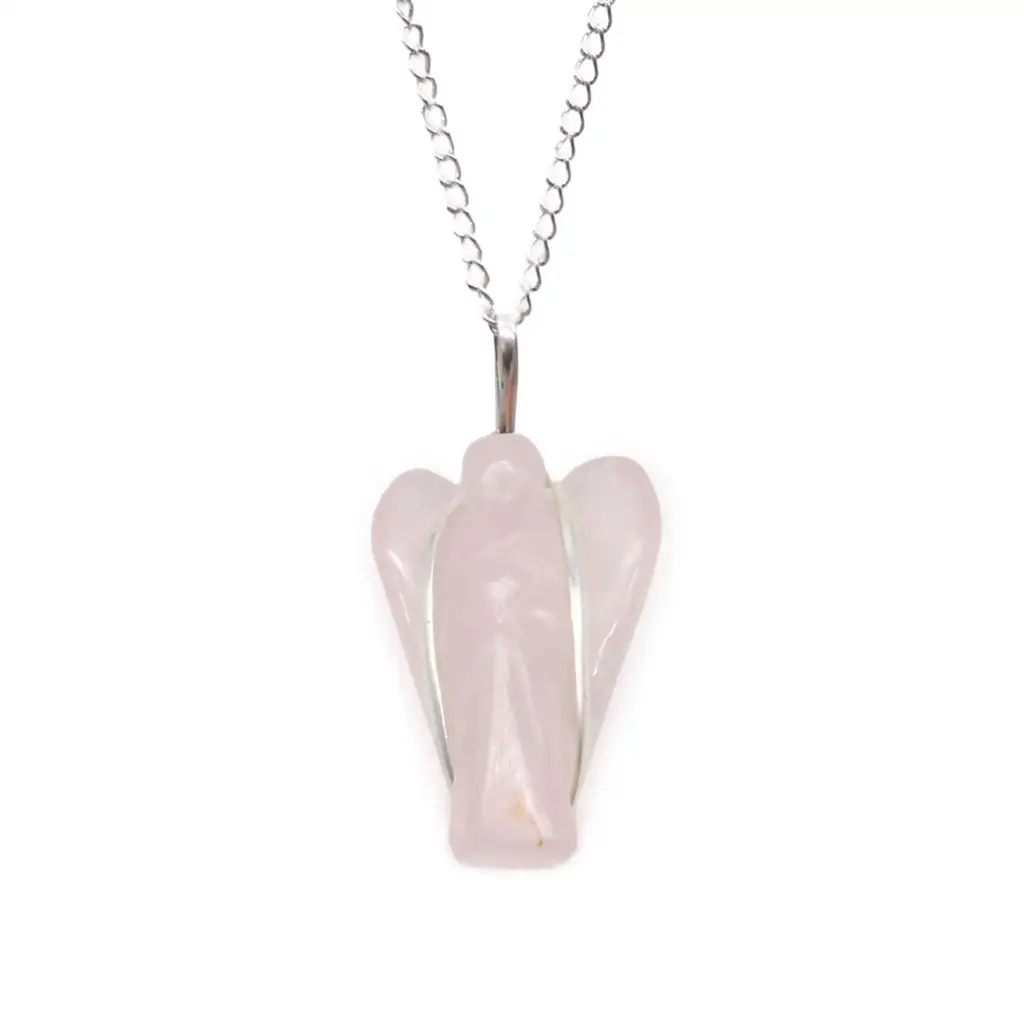 Gemstone Guardian Angel Pendant – Rose Quartz | www.artisangoods.co.uk