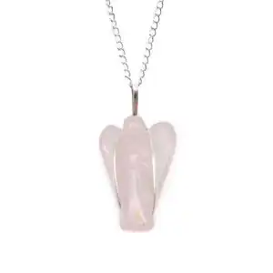 Gemstone Guardian Angel Pendant – Rose Quartz | www.artisangoods.co.uk 1