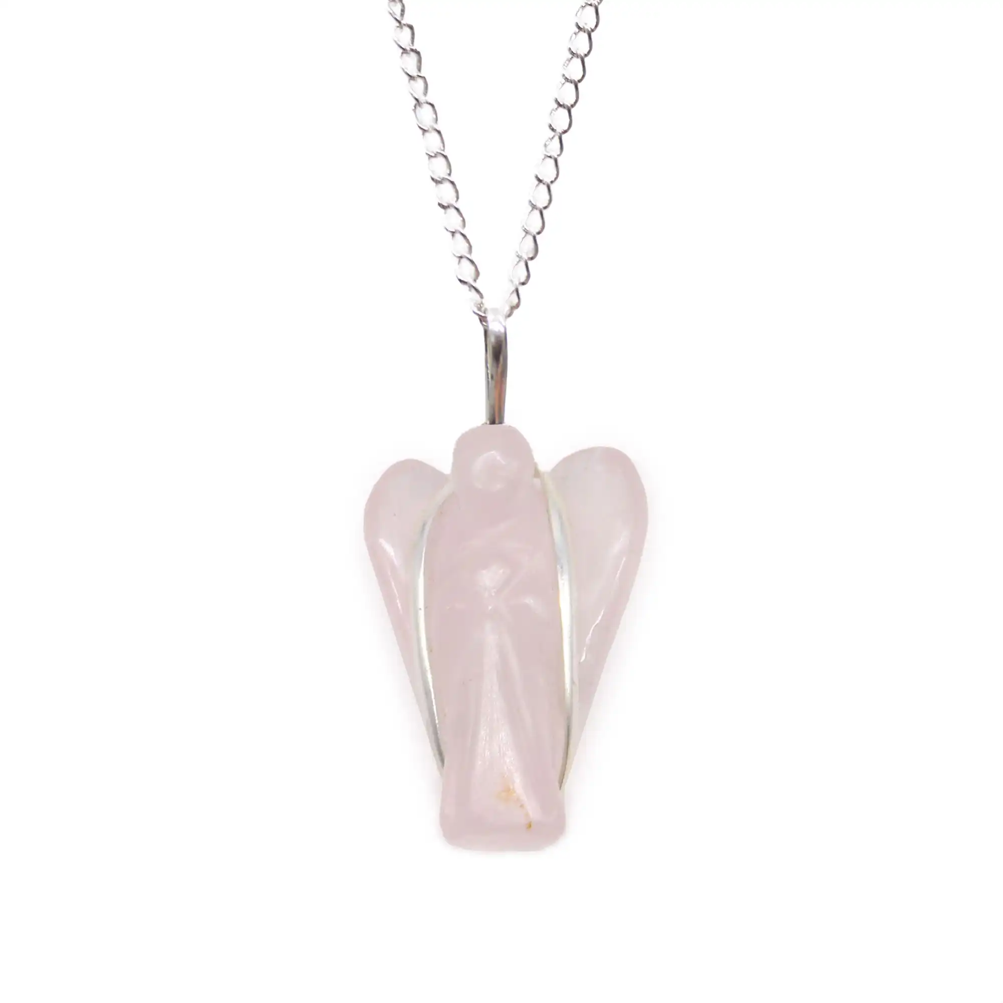 Gemstone Guardian Angel Pendant – Rose Quartz | www.artisangoods.co.uk 2 Gemstone Guardian Angel Pendant – Rose Quartz | www.artisangoods.co.uk 1