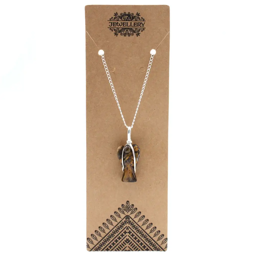 Gemstone Guardian Angel Pendant – Tiger Eye | www.artisangoods.co.uk