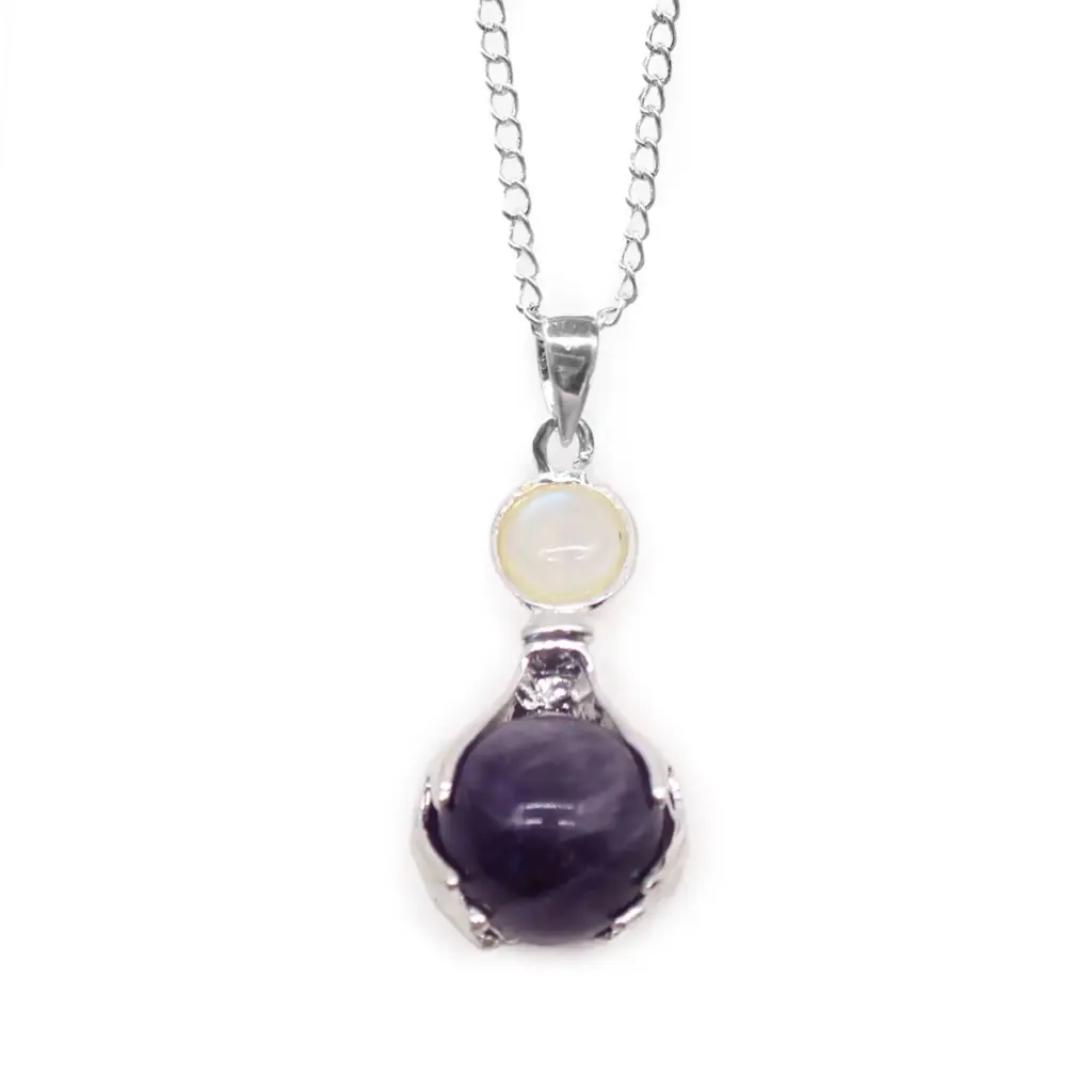 Gemstone Healing Hands Pendant – Amethyst | www.artisangoods.co.uk