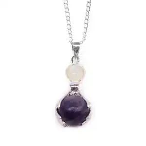 Gemstone Healing Hands Pendant – Amethyst | www.artisangoods.co.uk 1