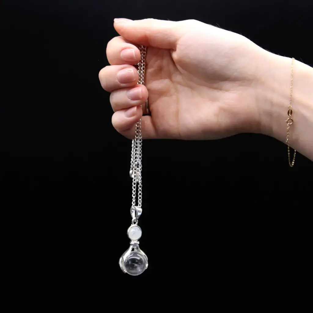 Gemstone Healing Hands Pendant – Rock Quartz | www.artisangoods.co.uk 3