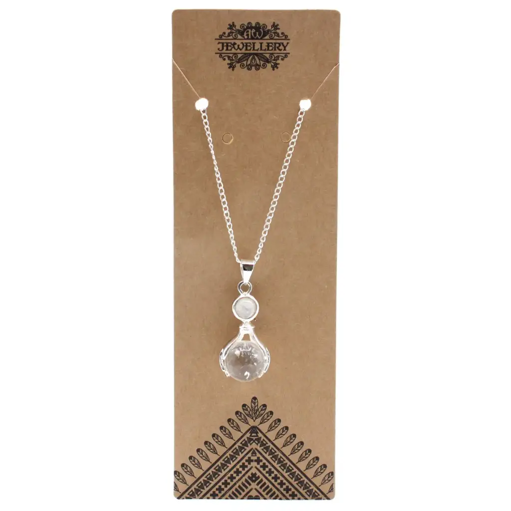 Gemstone Healing Hands Pendant – Rock Quartz | www.artisangoods.co.uk 2