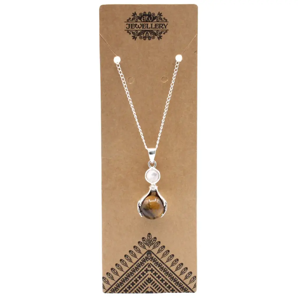 Gemstone Healing Hands Pendant – Tiger Eye | www.artisangoods.co.uk 3