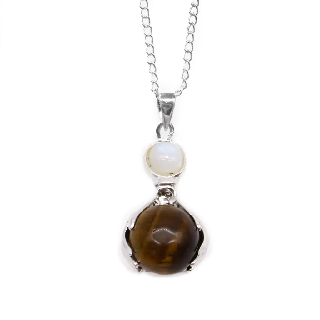 Gemstone Healing Hands Pendant – Tiger Eye | www.artisangoods.co.uk 2