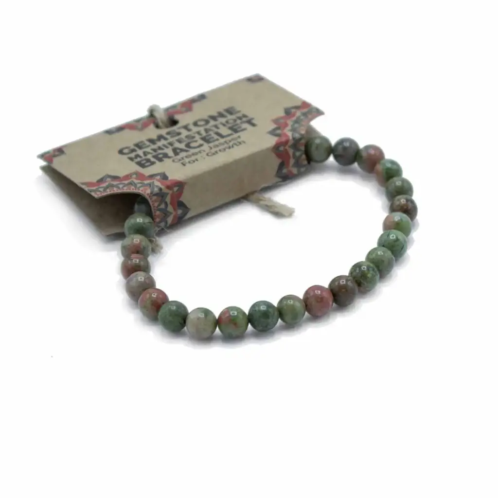 Gemstone Manifestation Bracelet – Green Jasper – Growth | www.artisangoods.co.uk 2